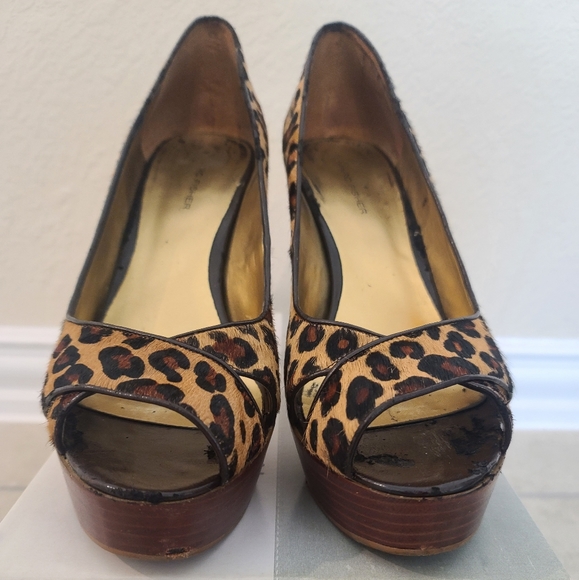 Leopard pony hair peeptoe heel by Marc Fisher - Picture 3 of 4